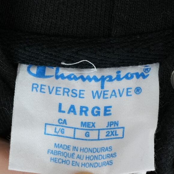 Champion Hoodie Womens L Black Reverse Weave Athletic‎ Heavyweight Sweatshirt - Picture 4 of 8